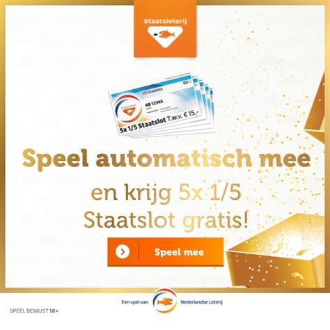 wat kost een 1/5 staatslot met jackpot